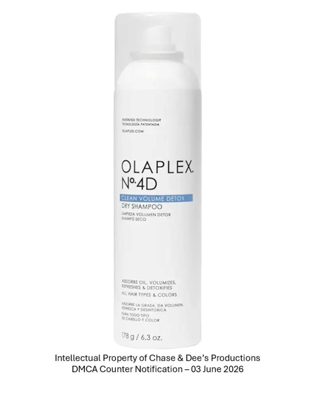 Olaplex | No 4D Clean Volume Detox Dry Shampoo [6.3 oz]